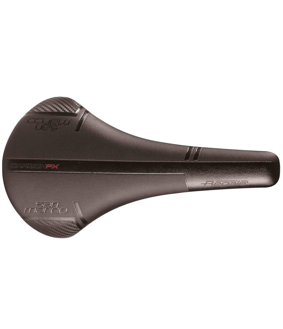 San-marco-Regal-Carbon-FX Svart San Marco Regale Carbon FX sadel, högpresterande och lätt för cykelentusiaster.