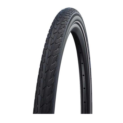 Svart Schwalbe Road Cruiser däck med reflexdetaljer, dimension 37, 42 och 47-622 mm.