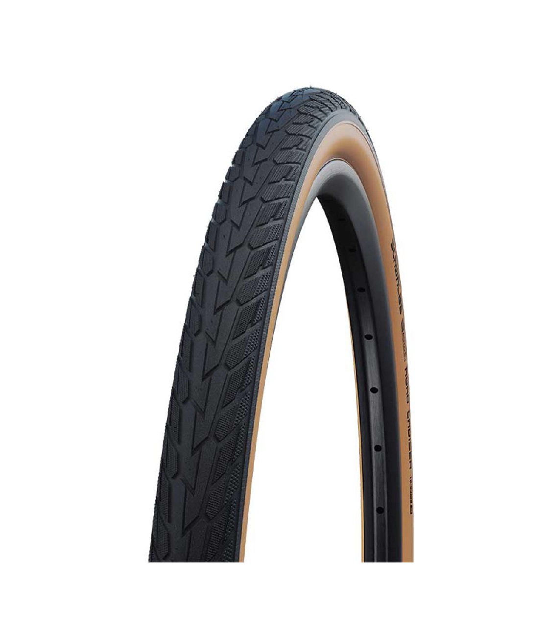 Schwalbe-Road-cruiser-svart-gumwall Schwalbe Road Cruiser cykeldäck i svart och gumwall-färg, storlek 28/32 – 630 mm.