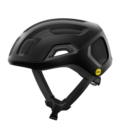 Svart POC Ventral Air Mips hjälm, bra skydd och ventilation för cykling.