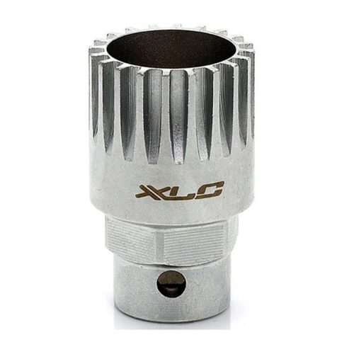 XLC vevlageravdragare för Shimano och Isis vevlager, silverfärgad verktyg.
