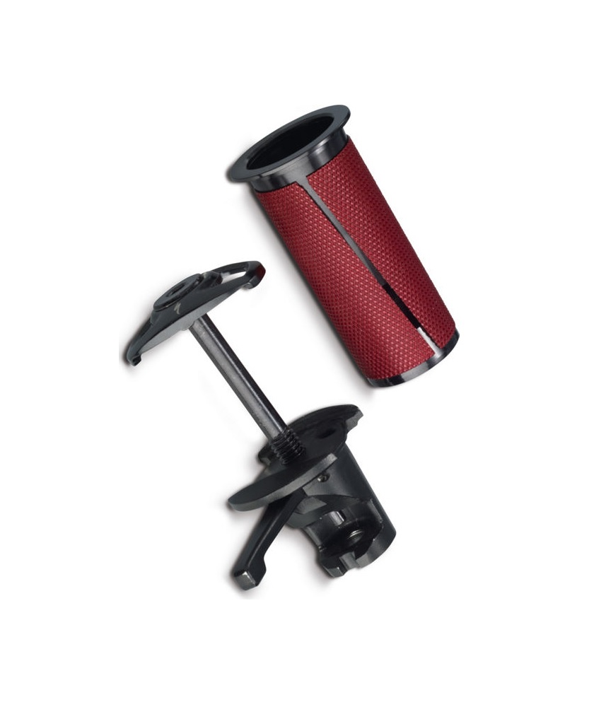 specialized-top-cap-chain-tool Kedjebrytare EMT Top Cap-kedjebrytare: röd cylinder och svart mekanism på vit bakgrund.