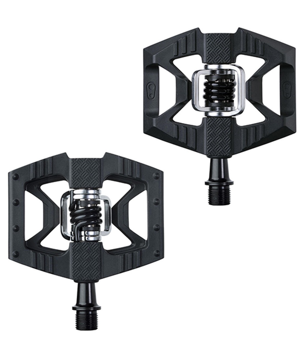 Crankbrothers-Double-shot-1-svart Crankbrothers Double Shot 1-pedaler, robusta och prestandainriktade hybridpedaler för mountainbikecykling.