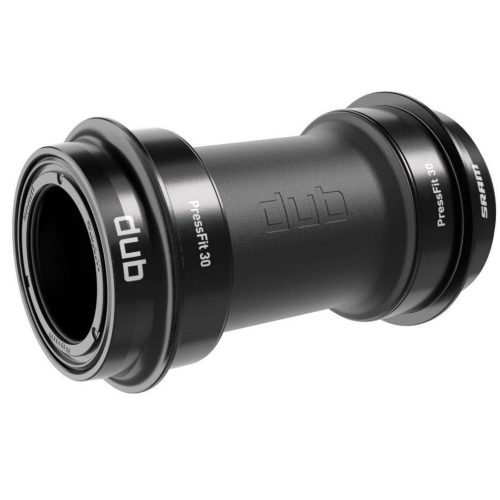 Svart Sram DUB BB30 PressFit vevlager för 73 mm Road Wide ramar.