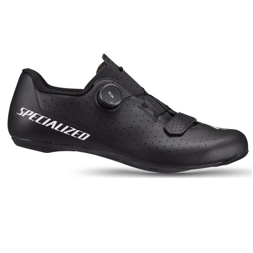 Svart Specialized Torch 2.0 racersko med BOA snörningssystem och kardborreband.