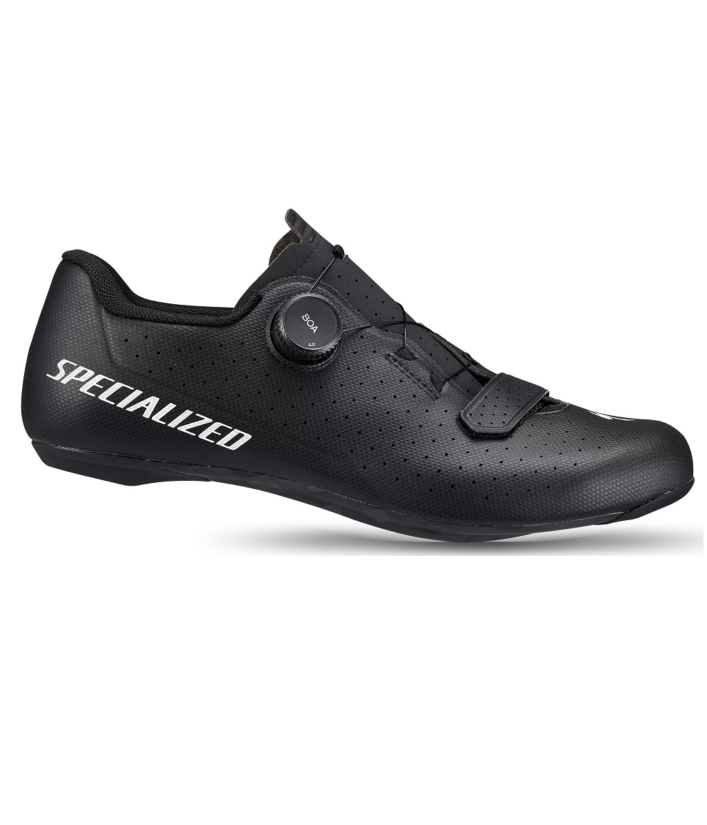 specialized-torch-20-rd-svart Svart Specialized Torch 2.0 racersko med BOA snörningssystem och kardborreband.