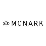 Monark-logotyp med en stiliserad krona och texten "MONARK" i fetstil.