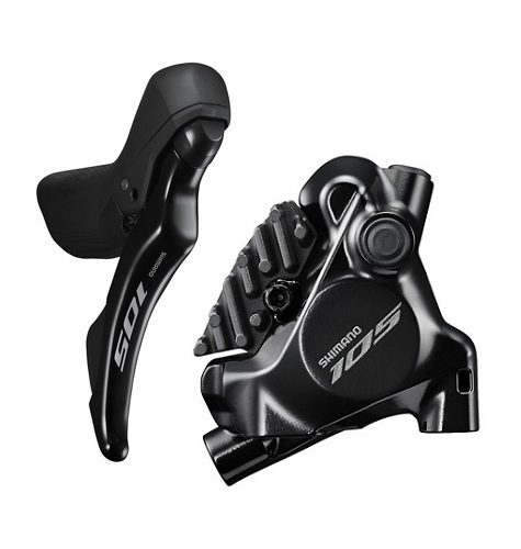 Skivbromsset Shimano 105 ST-R7120 / BR-7170, 2x12s, i svart färg.