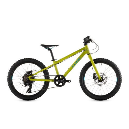 Grön 20-tums barncykel, Cube Acid 200 7s, perfekt för unga cyklister.