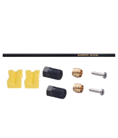 Shimano-BH-90-JKSSL Bromsslang Shimano SM-BH90 med muttrar, stift och oliver.