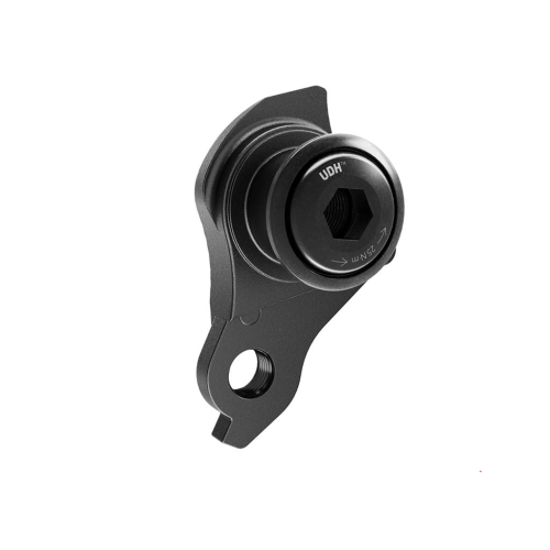 Svart Sram UDH växelöra med insexbult och åtdragningsanvisning 25 Nm.
