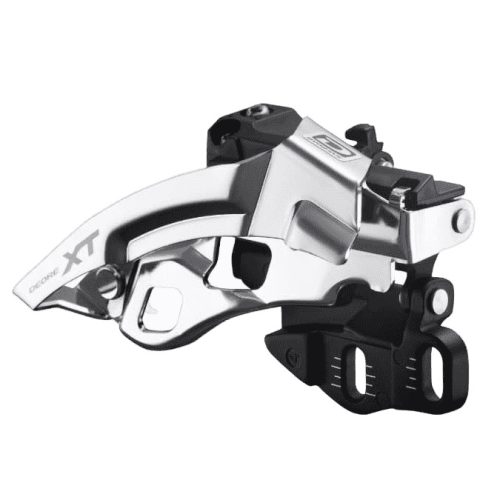 Shimano XT FD-M780 framväxel, dual pull, 3x10-vxl, krom och svart.