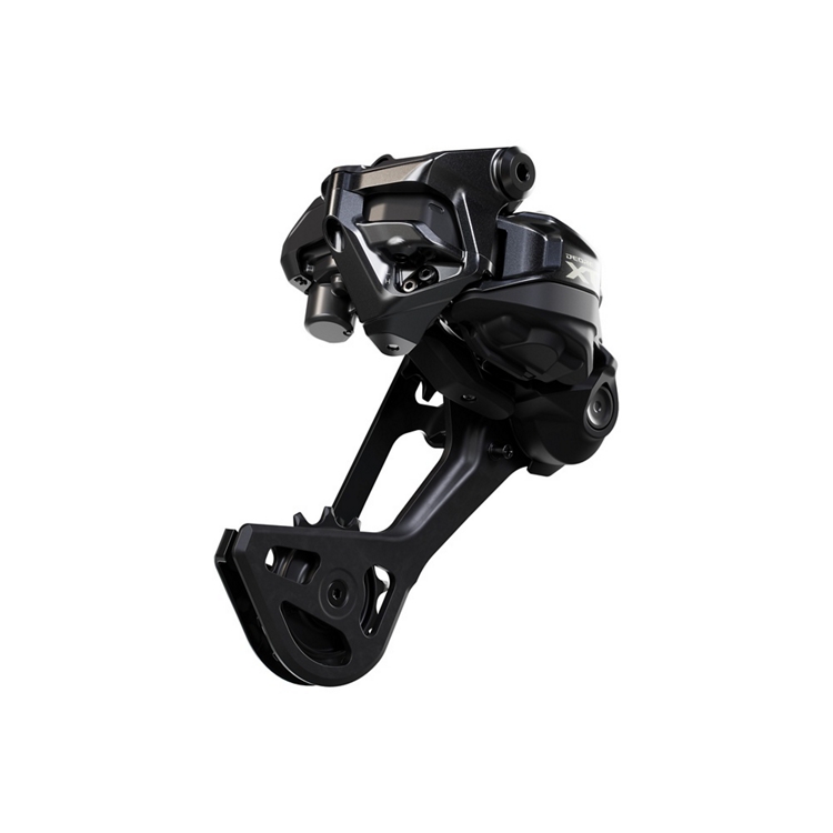 Shimano-RD-M8250-SGS-sida Shimano XT RD-M8250 SGS Di2 Shadow+ bakväxel för 12-delad kassett.