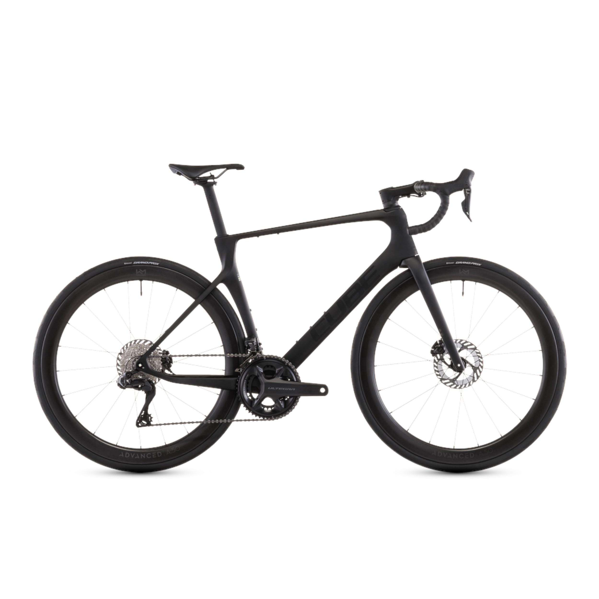 Cube Agree C:62 Pro blackline126200_F1_00 Svart Cube Agree C:62 Pro Blackline racercykel med Ultegra Di2 växlar.
