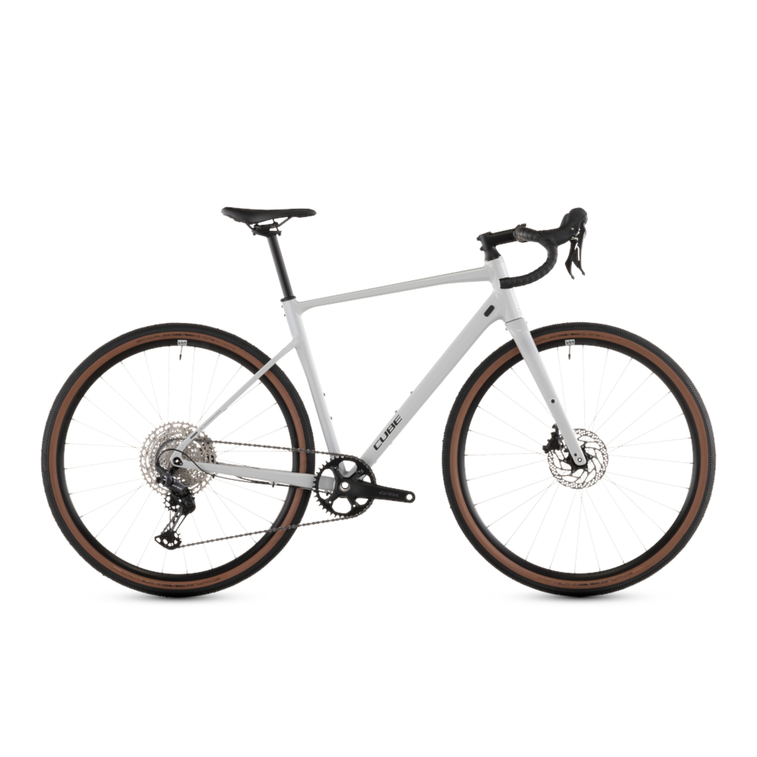 Cube Nuroad EX cotton´n´grey129400_F1_00 Detalj av vita Cube Nuroad EX cykelramen