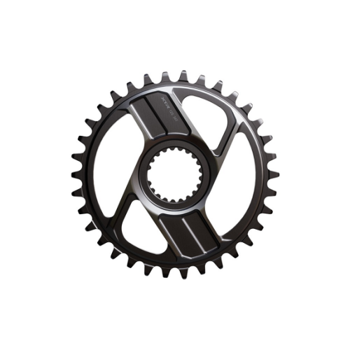 Svart Framdrev XTR M9200 för cykel, detaljrik design med tänder och hål.
