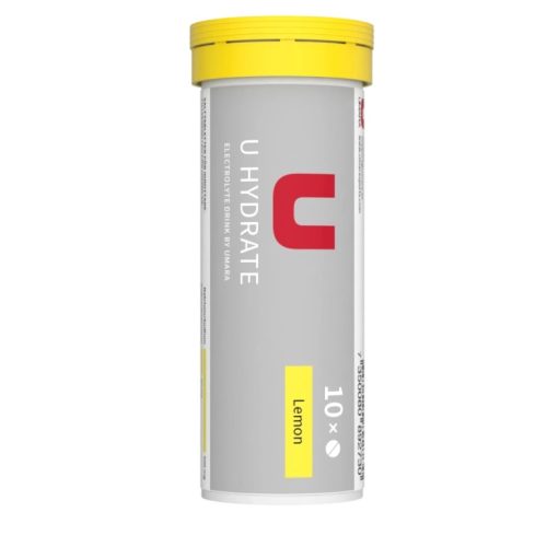 Umara U Hydrate Citron electrolyte tablets i rör, kosttillskott för vätskebalans.