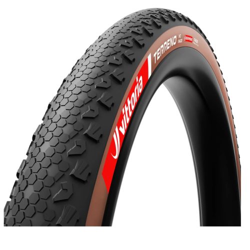 Brun/svart Vittoria Terreno XC-Race TLR G2 29 tums MTB/Gravel-däck.