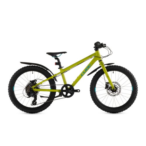 Gul Cube Acid 200 barncykel med skärmar, perfekt för äventyrslystna barn.