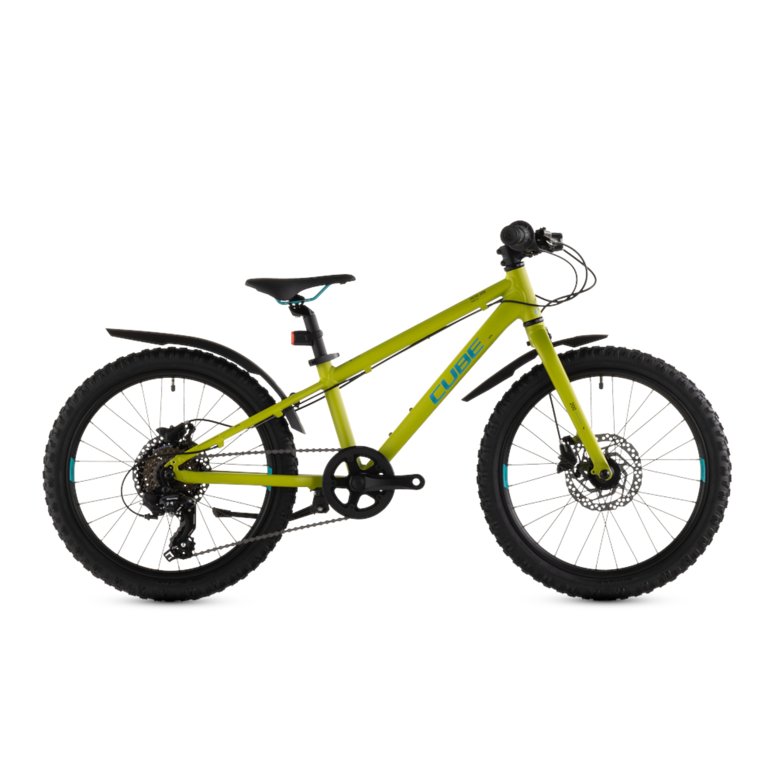 Cube Acid 200 Disc FE lizard´n´blue151350_F1_00 Gul Cube Acid 200 barncykel med skärmar, perfekt för äventyrslystna barn.