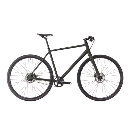 Svart Cube Nulane Comfort EXC hybridcykel med remdrift för bekväm cykling.