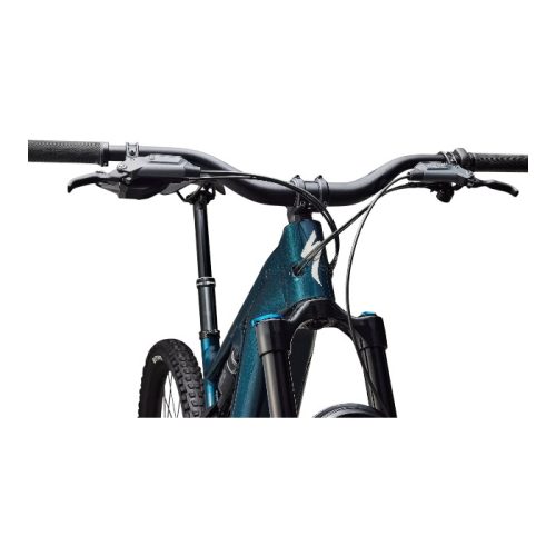 Specialized Turbo Levo 4 el-mountainbike med aluminiumram, styre och dämpare fram.