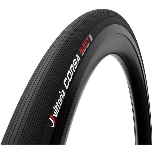 Svart Vittoria Corsa N.EXT racerdäck för cyklar, i storlekarna 24-34-622 mm.
