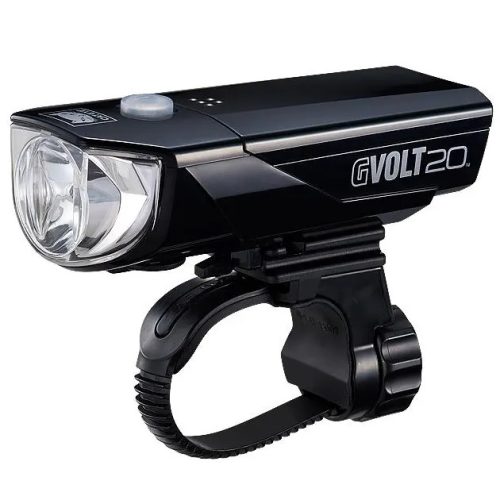 Svart CatEye G Volt 20 framlampa för cykel med fäste.