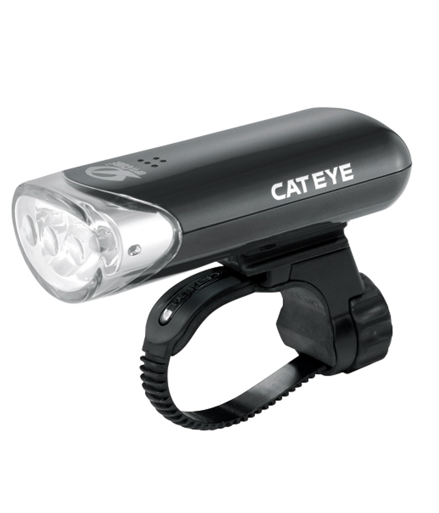HL-EL135N CatEye HL-EL135 cykelframlampa i svart med fäste för styret.