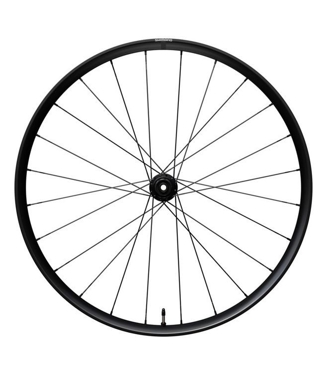 WH-RX180-TL-R12-700C Cykelhjul, Shimano WH-RX180, svart med ekrar och ventil, för fram eller bak.