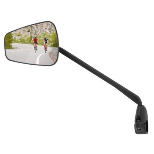 Backspegel Zefal Espion Z56 visar cyklister på en slingrande väg.