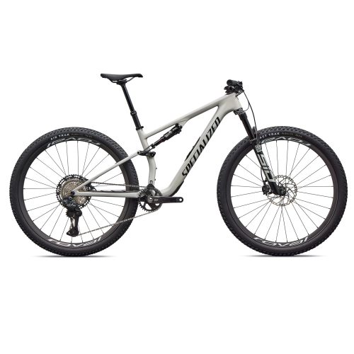 Grå Specialized Epic Expert mountainbike med Shimano XT Di2 växlar