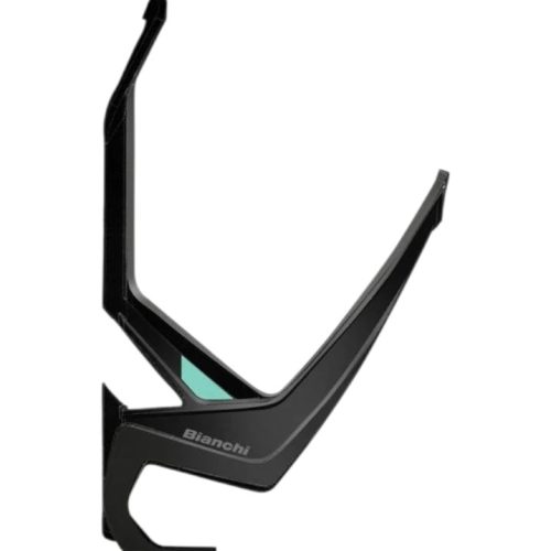 Flaskställ Bianchi Delta Carbon Svart/Celeste är en svart Bianchi vattenflaskhållare med en elegant, modern design och en subtil celeste-accent på sidan.